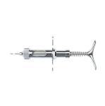 Veterinary 2ml Stainless Steel Plunger Syringe Automatic Injector