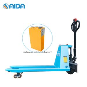 Quality 1.5 Ton Material Handling Pallet Equipment Electric Pallet Truck with Pull out Battery wholesale