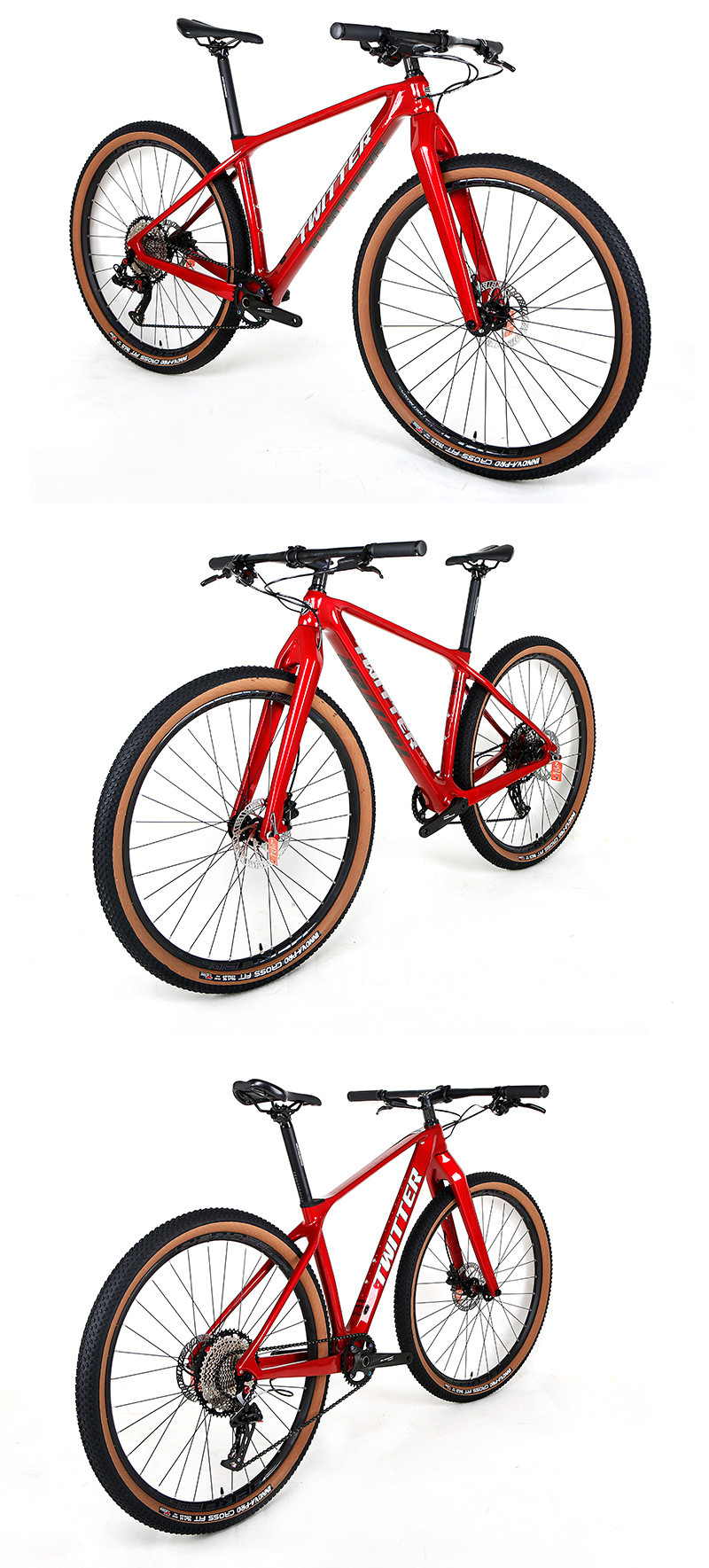 TWITTER Carbon Fiber Mountain Bike Thru Axle 15x110mm Boost RS-12S ConfRev