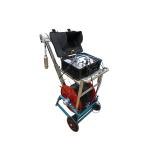 Integrated borehole focus adjusting orbit cam borehole inspection camera system
