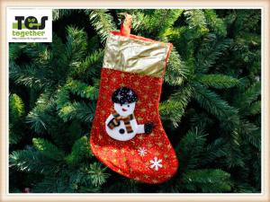 Quality non-woven big size christmas sock decoration/OEM O ODM wholesale