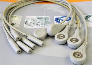 Quality 5 Leads Snap ECG Monitor Cable Leadwires , Compatible Din Style ECG Truck Cable wholesale