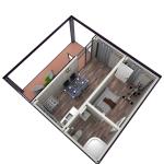 20-40 Ft Expandable Container House Prefabricated Houses With Bathroom Kitchen
