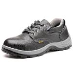 Microfiber Industrial Safety Shoes Iron Toe Black Pu Boots Unisex