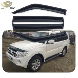 Quality PMMA Auto Vent Shades Dark Auto Window Rain Guards 2007-2020 For Mitsubishi Pajero V97 wholesale