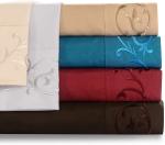 NO Filling Elegant and Modern Scroll Flowers Embroidered Sheet Set 4pcs 100%