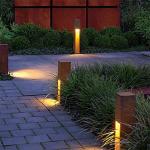 Rusted Red Corten Steel Landscape Bollard Lights OEM ODM