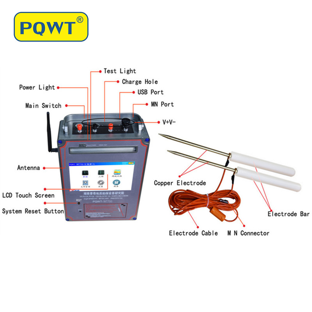 PQWT WT700 Geological Exploration Equipment Underground Mineral Water Detection Instrument