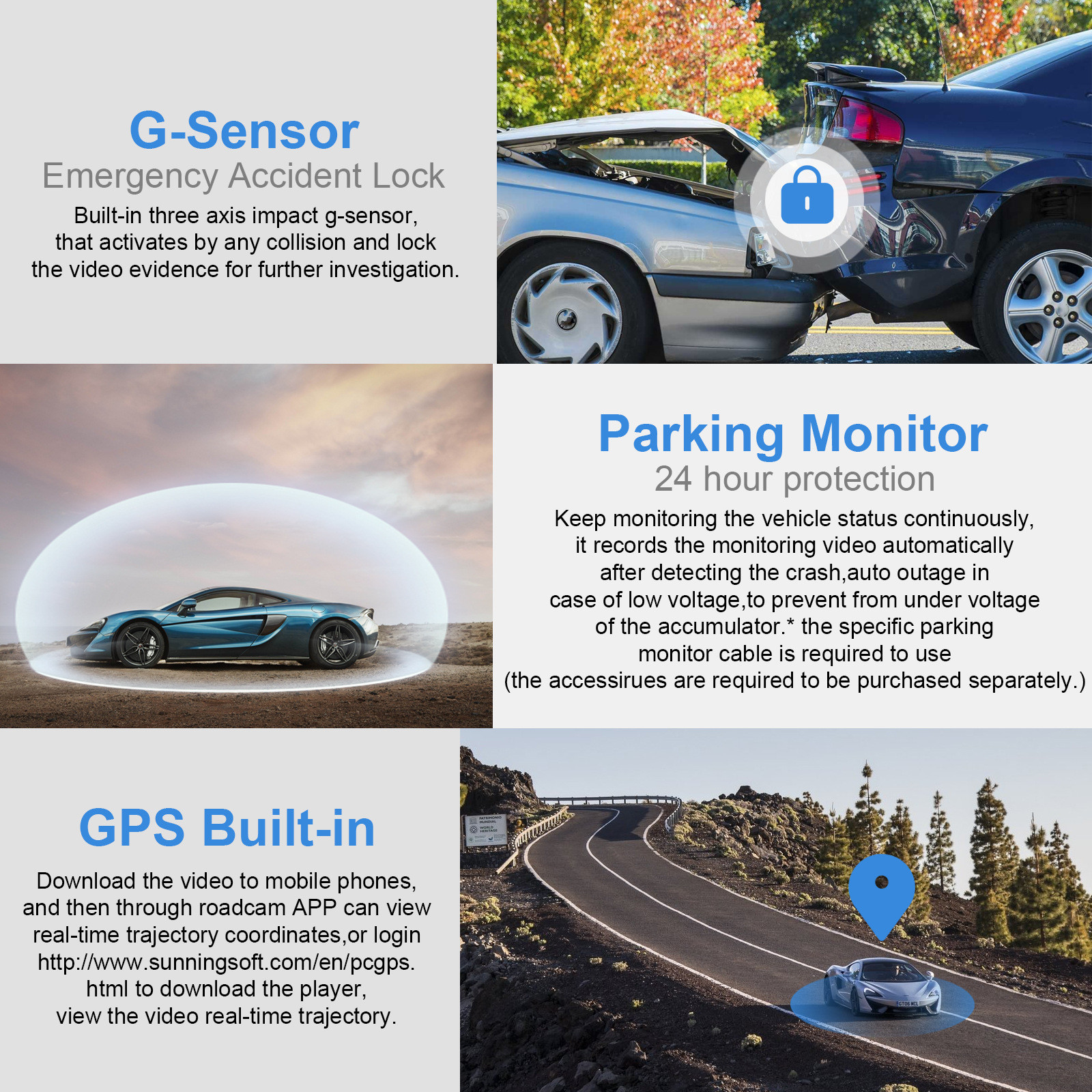 V53 Dash Cam 4K UHD Sony Night Vision Dash Cam Dual Camera GPS Wi-Fi Dashcam 24H Parking Monitor 170°FOV dvr Car Camera