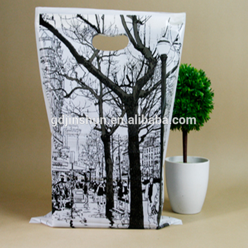 2017 Eco Friendly Customized Logo Non Woven print plastic t shirt shopping bag