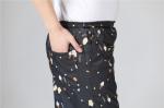 Restaurant Kitchen Print Chef Pants Elastic Waist With Zipper Fly