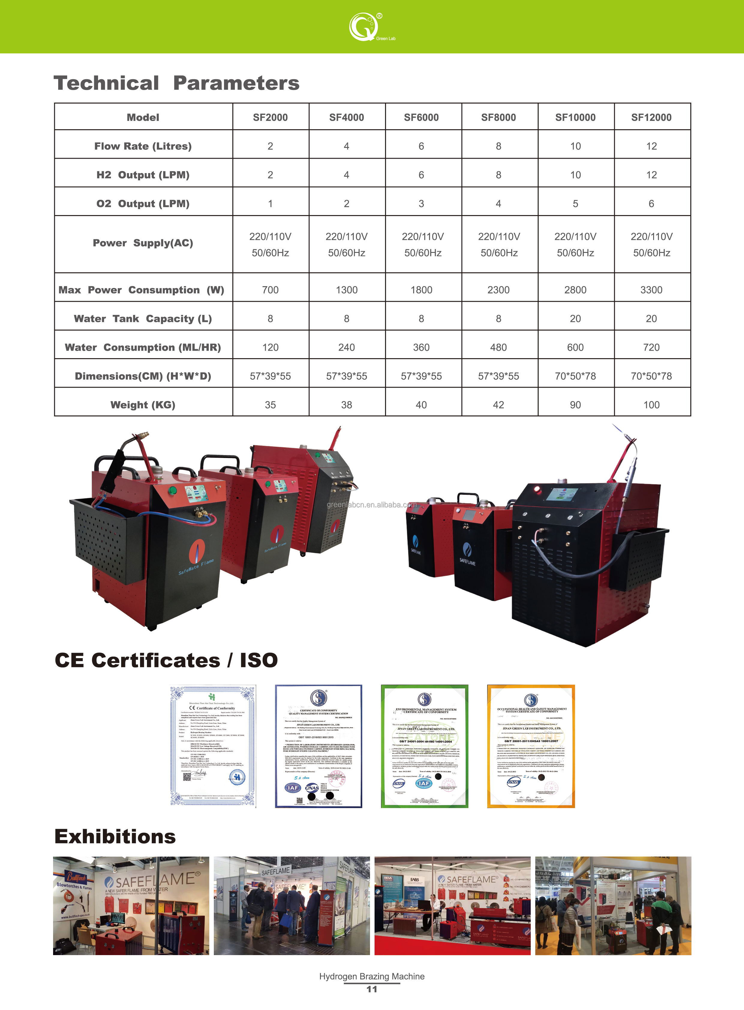700W PEM Water Electrolysis Gas Flame Torch Oxygen Hydrogen Welding Brazing Soldering Equipment