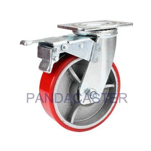 Quality 6 Inch Caster Wheels , Heavy Duty Swivel Casters With Double Lock Brake wholesale