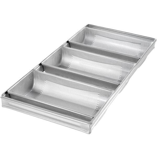 Rk Bakeware China-Foodservice 44405 Glazed 3 Strap Aluminized Steel Hearth Bread