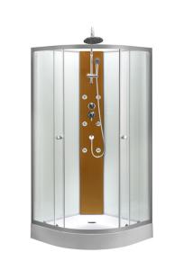 Quality Circle Quadrant Shower Cabin with white acrylic tray and roof wholesale