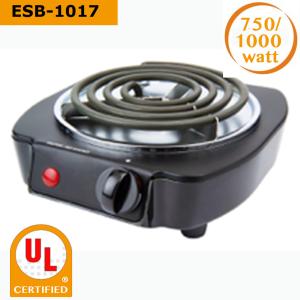 Quality Amazon Best Selling 750/1000 Watt Single Buffet Burner Electric Hot Plate, Black/Silver, UL, camping,school,travel stove wholesale