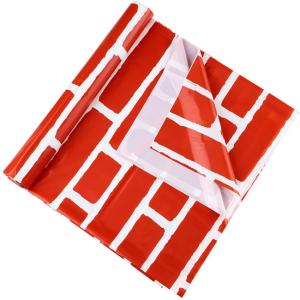 Quality 54x108 Inches PEVA Red Brick Wall Backdrop For Christmas Party wholesale