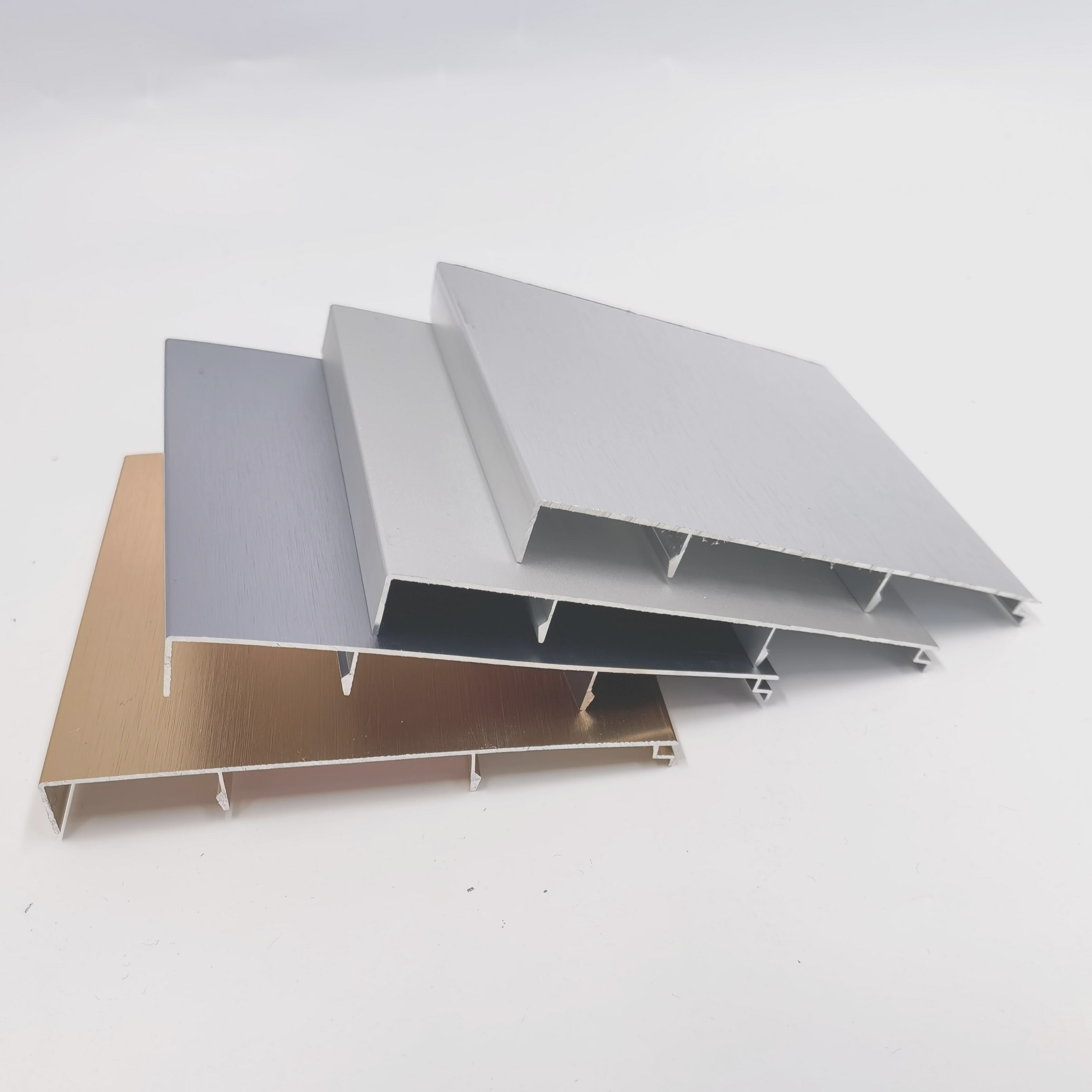 6000 Series Aluminium Decorative Profiles Middle Gold square aluminum extrusions