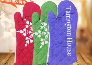 Quality Custom Printed Oven Mitts Heat Resistant Extra Long Size Soft Feel wholesale