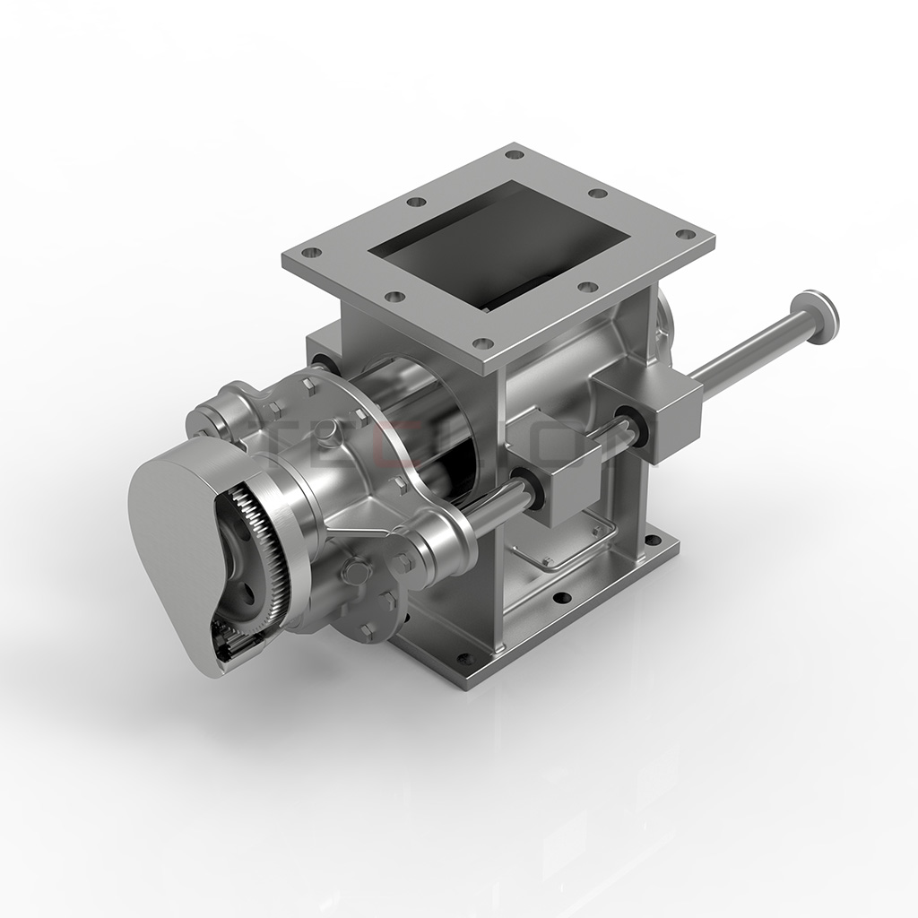Small Airlock Rotary Valve for Powders and Granular Products in Industrial Settings