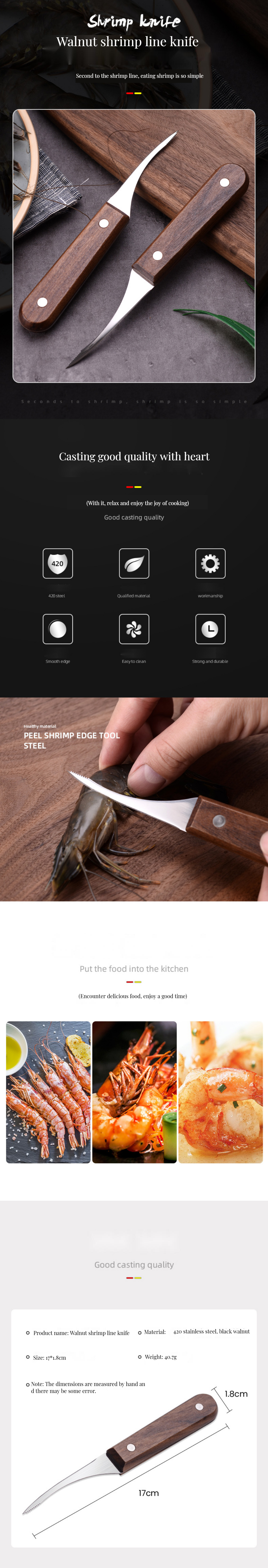 Effortless Seafood Preparation with Stainless Steel Shrimp Peeler and Fish Belly Knife