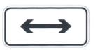 Low Cost Rectangular Shaped Sign Outdoor Direction Sign White and Black Traffic