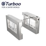 Access Control System Pedestrian Barrier Gate , Stainless Steel Swing Gate