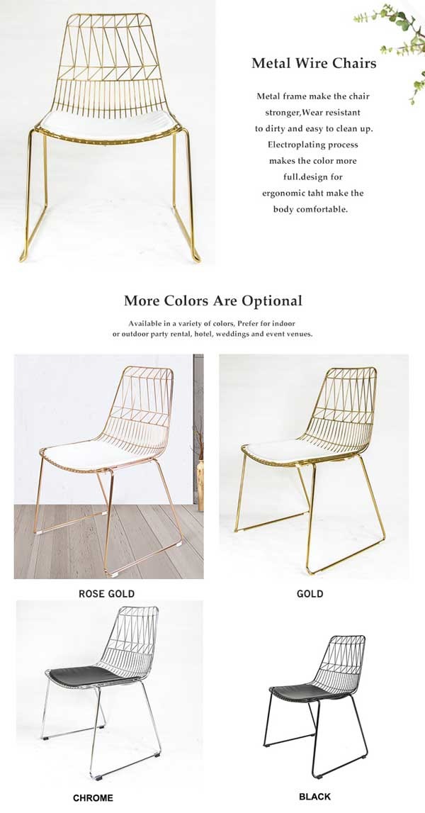 Patio Metal Wrought Iron Dining Chairs Indoor Creative Home Leisure 46x53x80.5cm