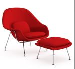 Modern Fiberglass Womb Chair Fabric Rocking Lounger Chair
