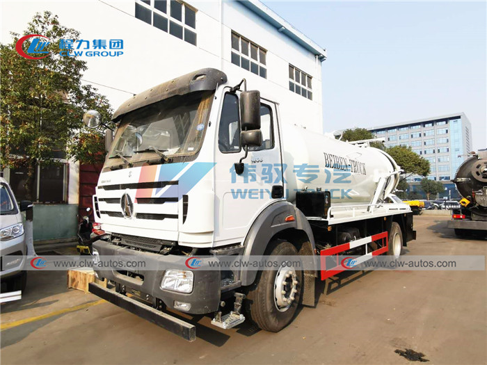 North Benz Beiben 13000 Gallons Sewer Cleaning Truck With Battioni Pagani MEC13500
