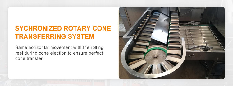 Rolled Sugar Cone Production Line Cookies Crispy Cone Making Machine