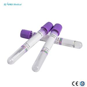 Quality Medical Plastic Blood Collection Tube Purple K2 K3 EDTA Tube wholesale