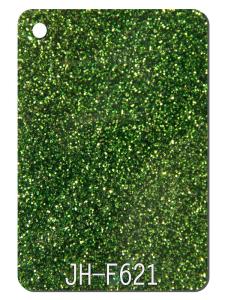 Quality 3MM Thick 1220x2440MM Green Glitter Acrylic Sheets Home Door Window Light Decor wholesale