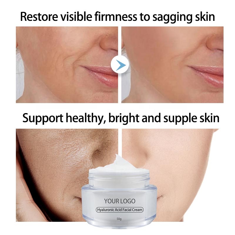 Facial Cream Moisturizer Lotion Anti Aging Skincare Whitening Hydrating Hyaluronic Acid Cream Smooth and Repair the Skin