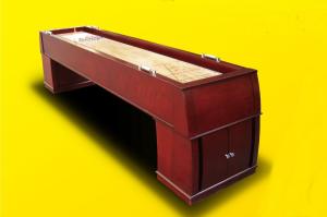 Quality Luxury 10 FT Shuffleboard Game Table Furniture Style With Wood Veneer Poly Coating wholesale