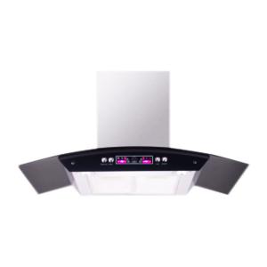 Quality 28Inch Recirculating Curved Glass Cooker Hood Range Remote Control wholesale
