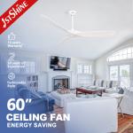 More Than Five Wind Speed 30W 60 Inch LED Wooden Ceiling Fan with Light DC Motor