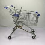 Supermarket 125L Lightweight Shopping Trolley Cart With TPR Wheels