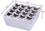 Novelty 16 Grids Stainless Steel Square Cigarette Ashtray