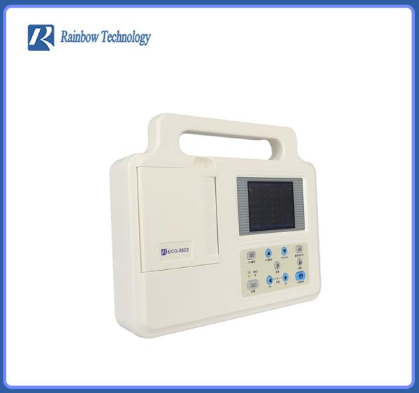 Portable 3.5 Inch Medical ECG Machine Light weight 8 hour battery life