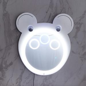 Quality Three-Color LED Bathroom 4mm Smart Cartoon Shape Makeup Mirror wholesale