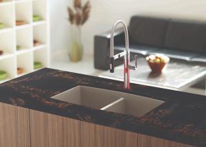 Quality Durable Polished Quartz Floor And Decor Quartz Countertops Scratch Resistant wholesale
