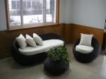 3pcs garden round rattan sofas