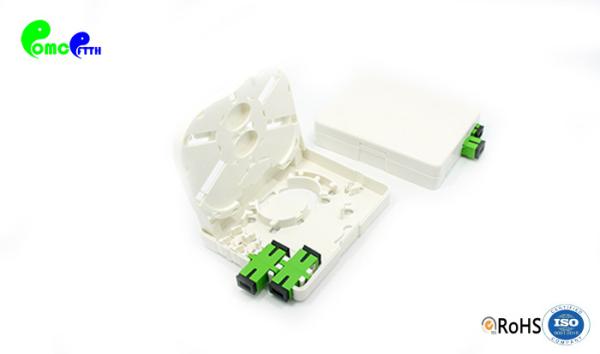 Wall Mount 2 / 4 Ports Fiber Face Plate Compact Fiber Termination Box For SC FC
