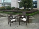Synthetic Rattan Garden Dining Sets , Cafe Balcony Chair Set