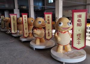 Quality Outdoor Decorative Cartoon Animal Sculpture Fiberglass Turtle Statue wholesale