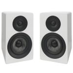 2 Way Stereo Passive Bookshelf Speakers With Bass Port Wooden Home Theater