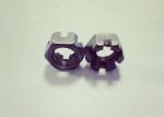 Carbon Steel M20x1.5 Castle Nut , GB60 Fine Thread Hex Nuts White Zinc Finish