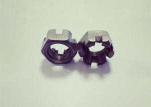 Quality Carbon Steel M20x1.5 Castle Nut , GB60 Fine Thread Hex Nuts White Zinc Finish wholesale