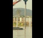 3200rpm River Canal Pond Sheet Pile Driving Machine For Photovoltaic Sheet